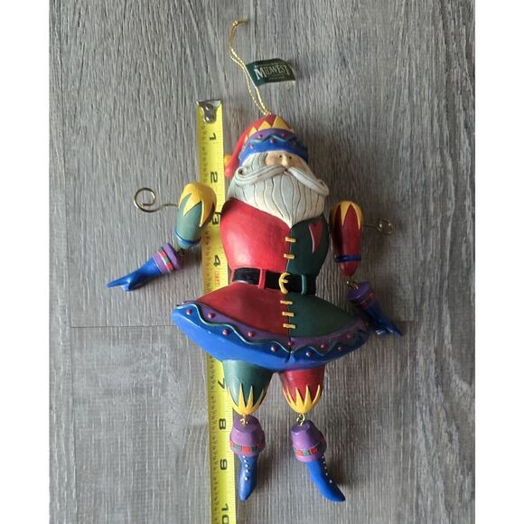 Midwest Cannon Falls Large Articulated Hanging Santa Heart Ornament *RARE NEW B - Picture 2 of 5